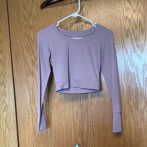Lavender Long Sleeve Workout Top